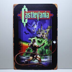 Castlevania NES Metal Wall Sign Poster Game Room 1986 Retro 11.75" x 7.75"
